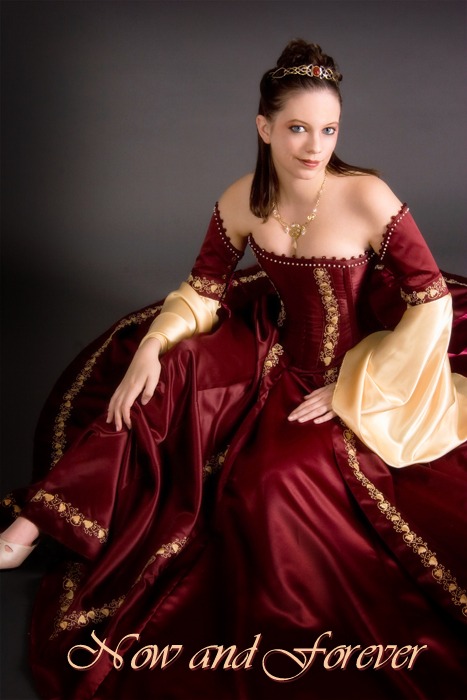 Now and Forever Medieval inspired corseted wedding gown